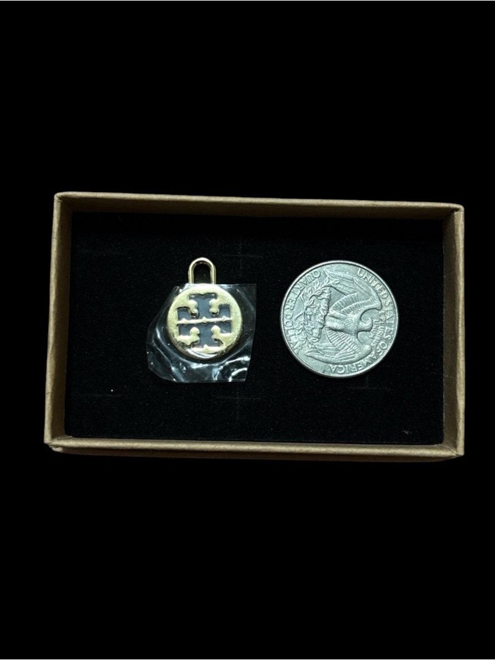 Tory Burch Gold Tone Pendant Charm Or Zipper Pull